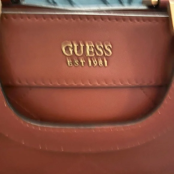 Guess Quilted Tan Satchel - Picture 3 of 9
